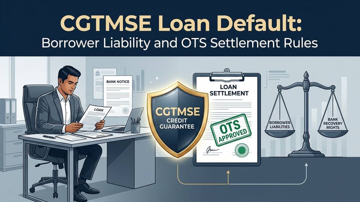 CGTMSE Loan Default Borrower Liability and OTS Settlement Legal Guide