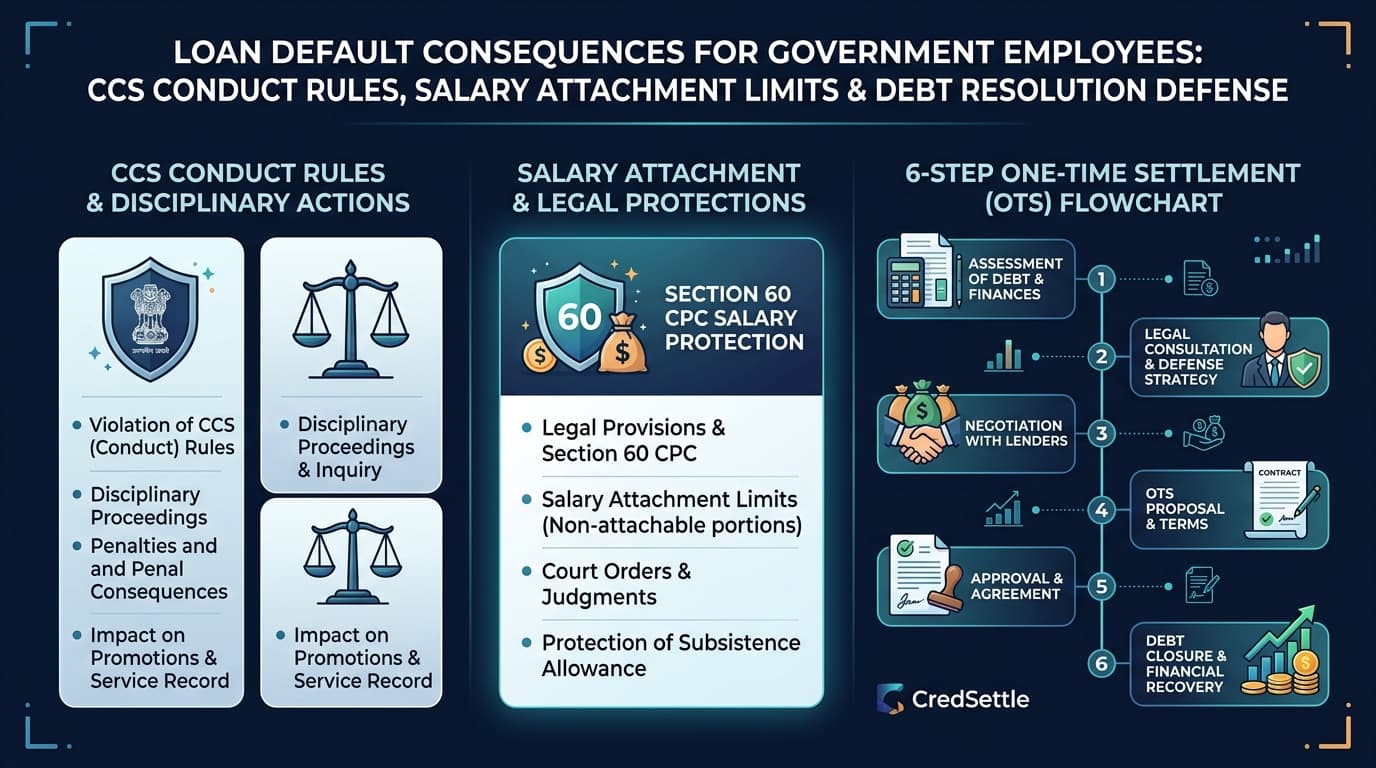 Loan Default Consequences for Government Employees Infographic