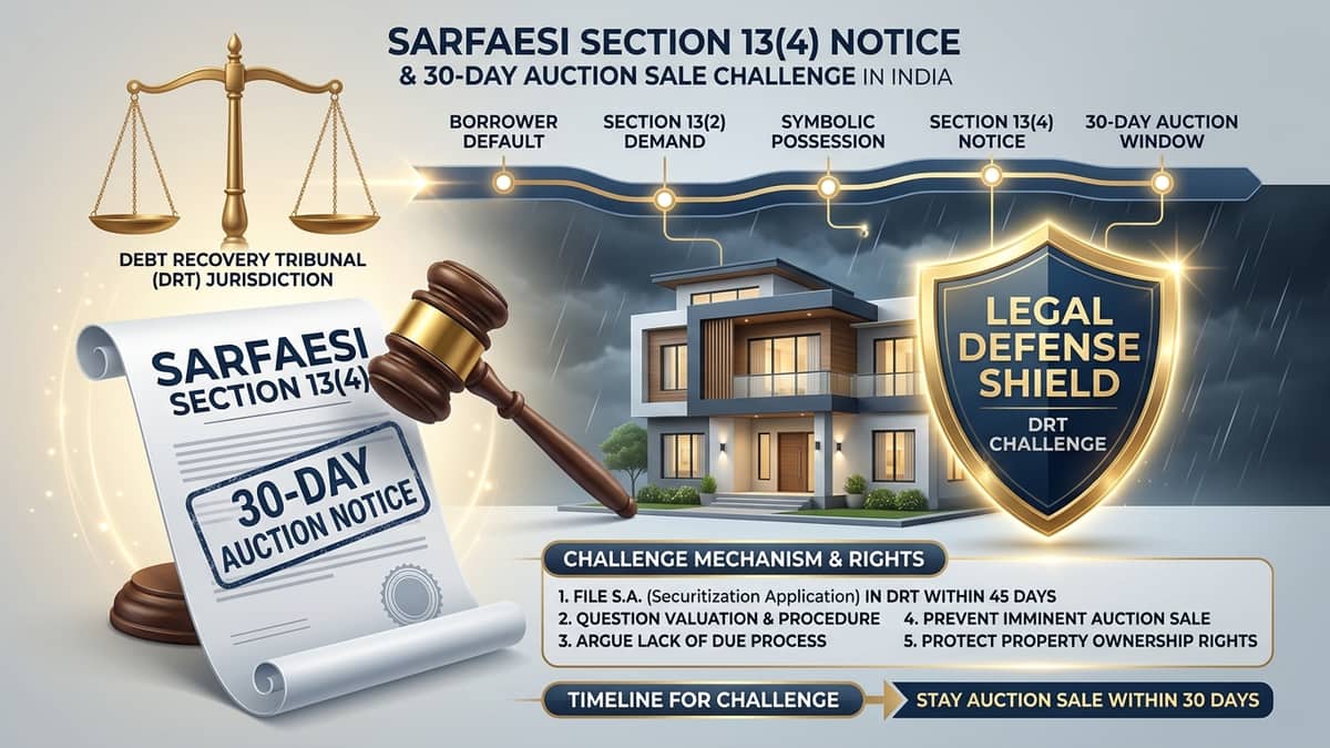SARFAESI Section 13(4) Notice & 30-Day Auction Sale Challenge Legal Guide