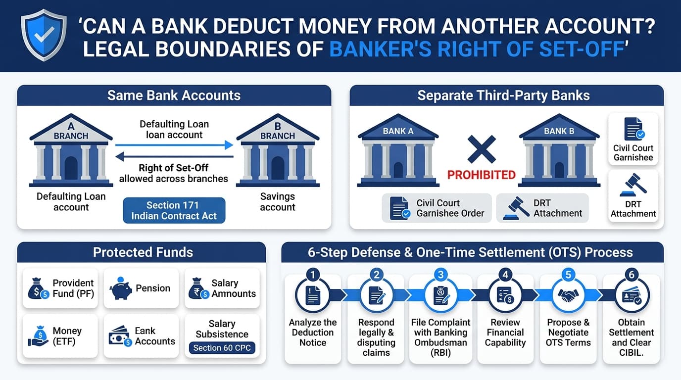 Can Bank Deduct Money from Another Account Legal Infographic and Set-Off Rules