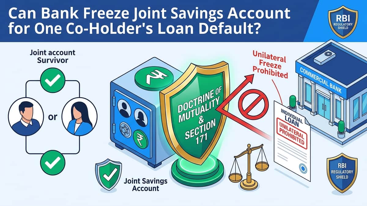 Bank Freeze Joint Savings Account Co-Holder Loan Default Rules