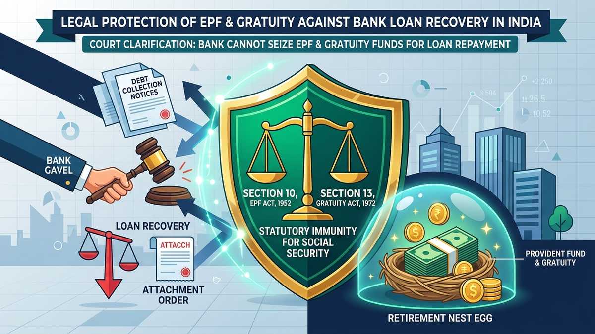 EPF and Gratuity Protection Against Bank Loan Recovery Law