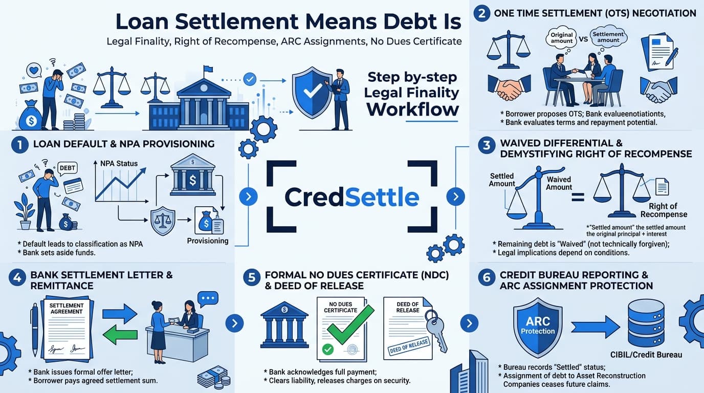 Does Loan Settlement Mean Debt Is Forgiven Legal Finality Workflow Diagram