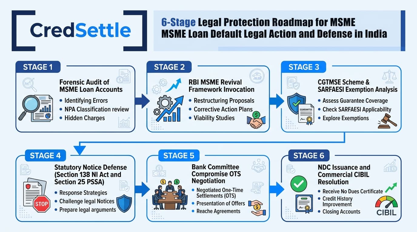 6-Stage Legal Protection Roadmap for MSME Loan Default Legal Action and Defense in India