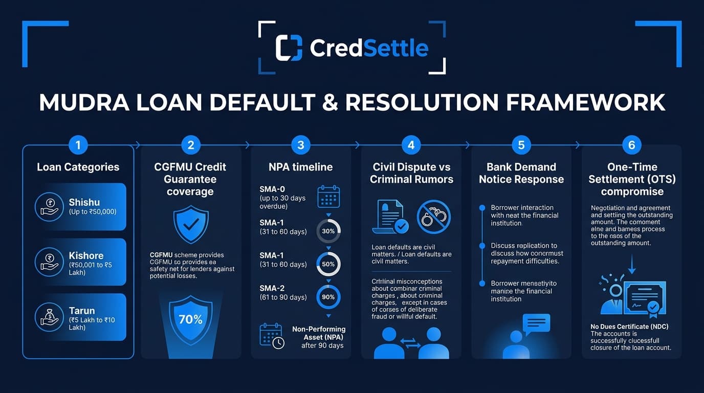 Mudra Loan Default Consequences and 6-Stage Resolution Architecture