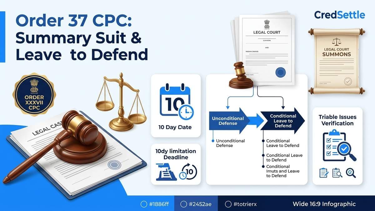 Order 37 CPC Summary Suit Loan Recovery Leave to Defend Legal Guide