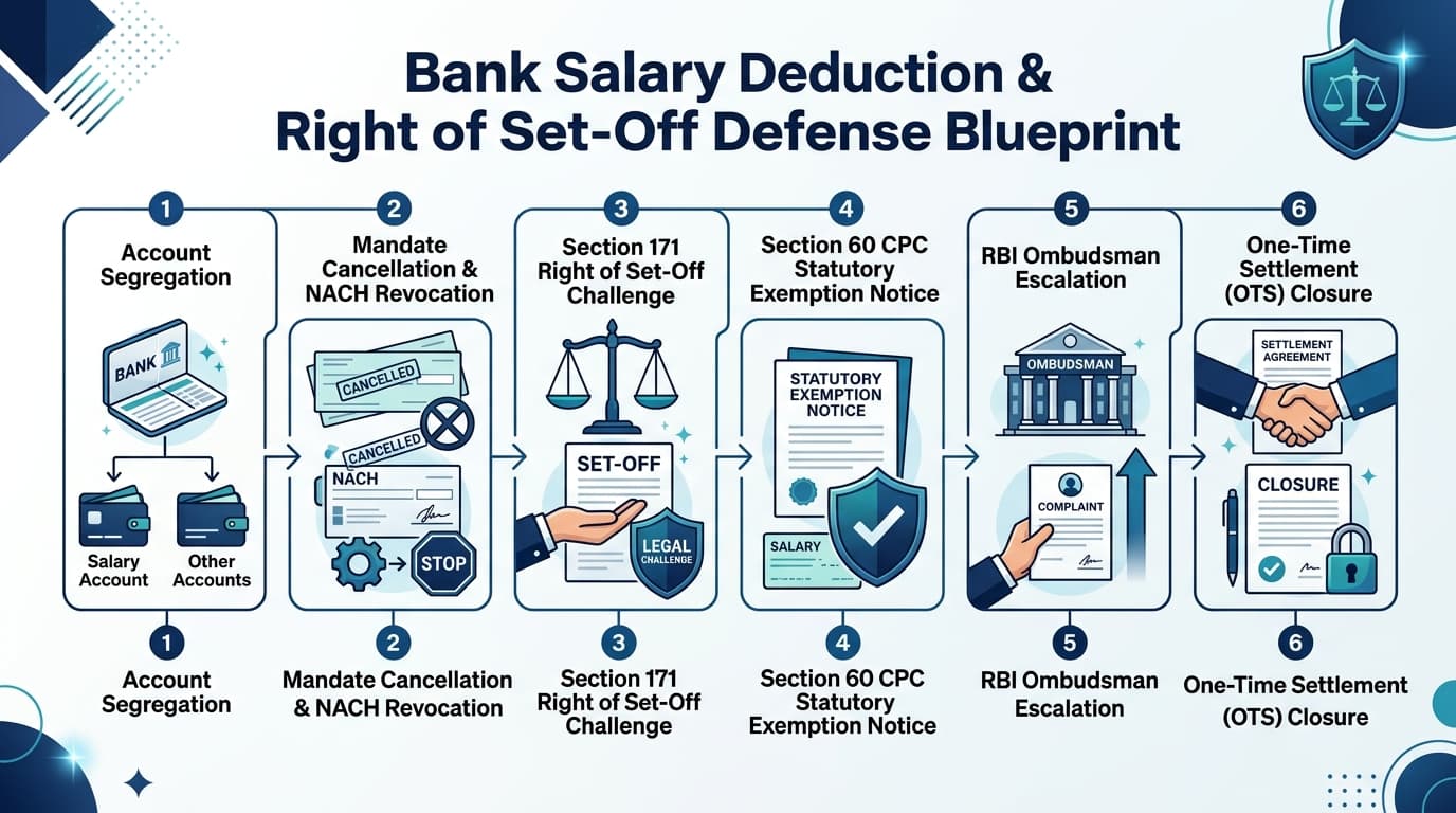 Bank Salary Deduction & Right of Set-Off Defense Blueprint India