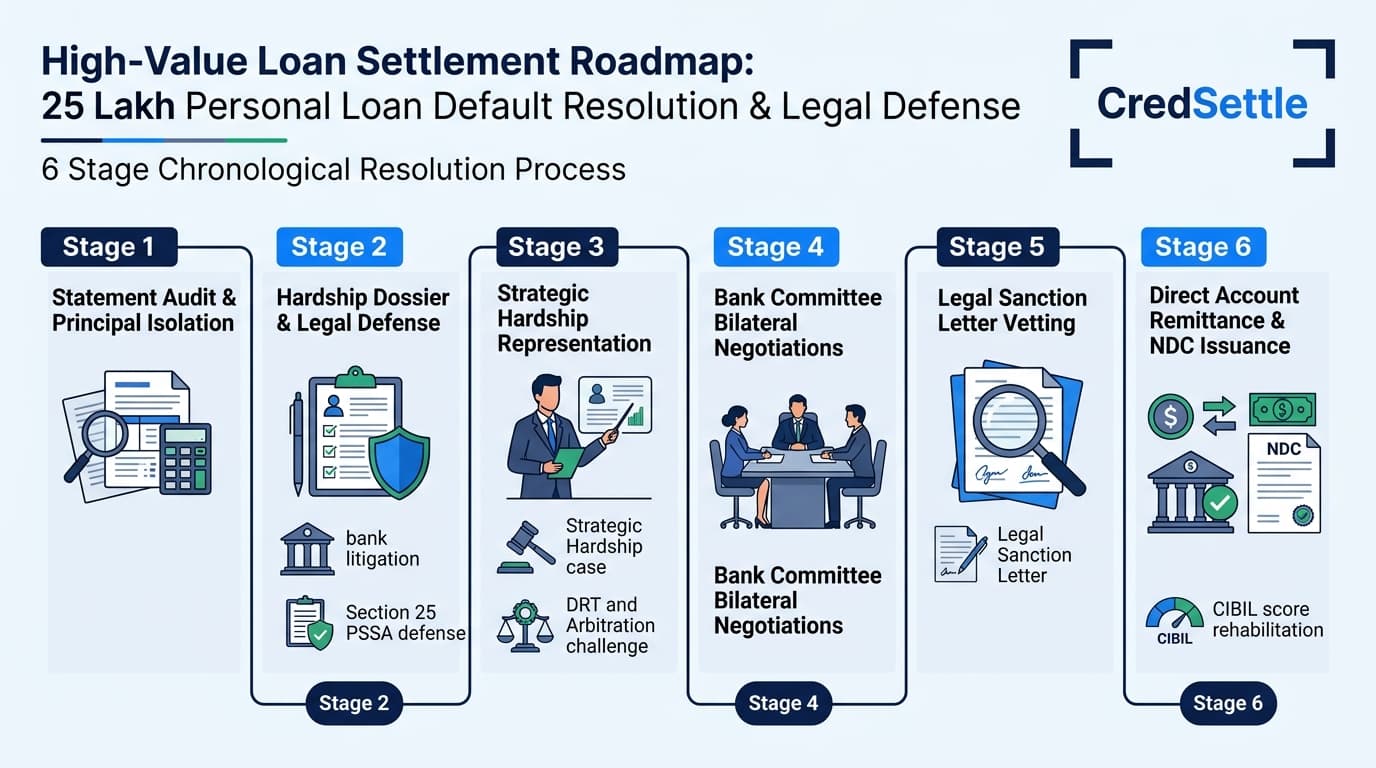 High-Value Loan Settlement Roadmap: 25 Lakh Personal Loan Default Resolution and Legal Defense