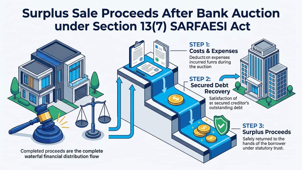 Surplus Sale Proceeds After Bank Auction Section 13(7) SARFAESI Act